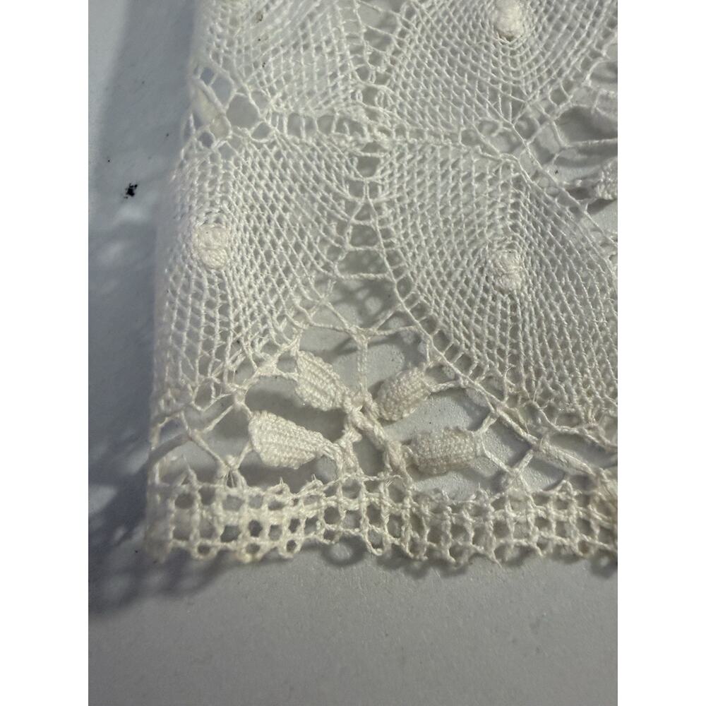 Vintage Lace Trim 6 Yards Floral Ivory Cotton Bridal Sewing Antique - Picture 6 of 12